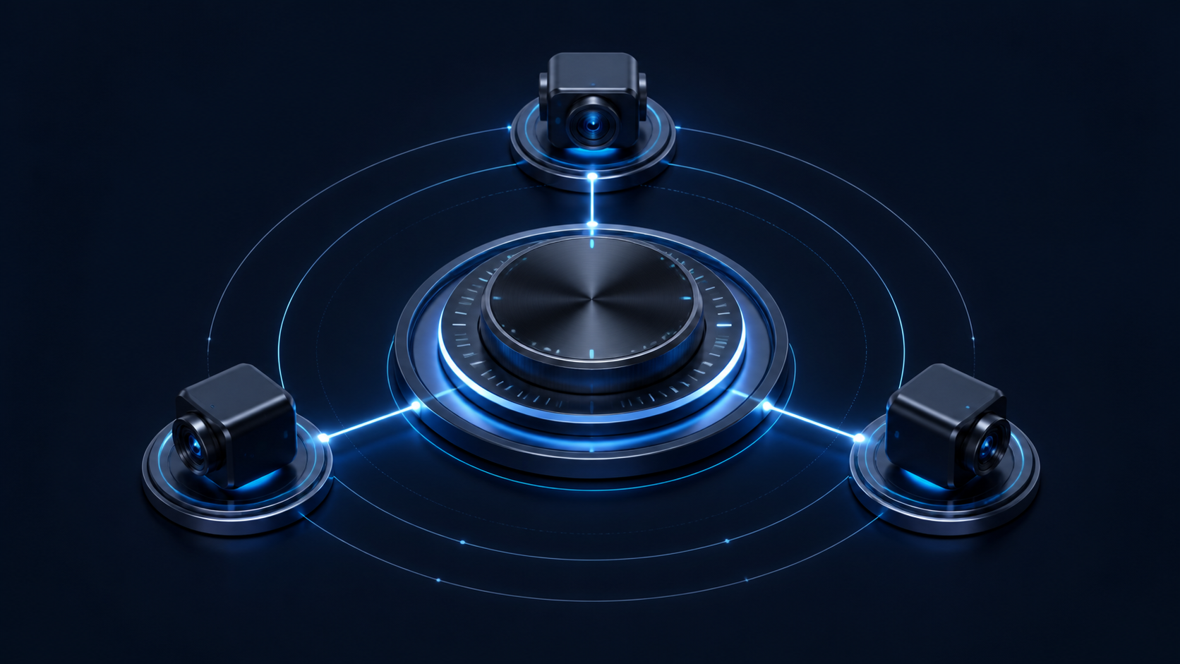 Abstract multicamera control composition in Tether Cam